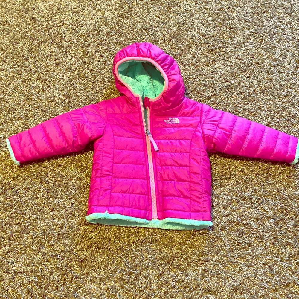 Infant Northface Reversible Swirl Hooded Jacket
